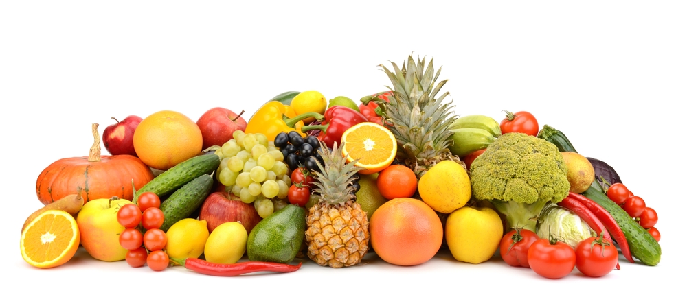 Collection,Of,Multicolored,Fruits,And,Vegetables,Isolated,On,White,Background.